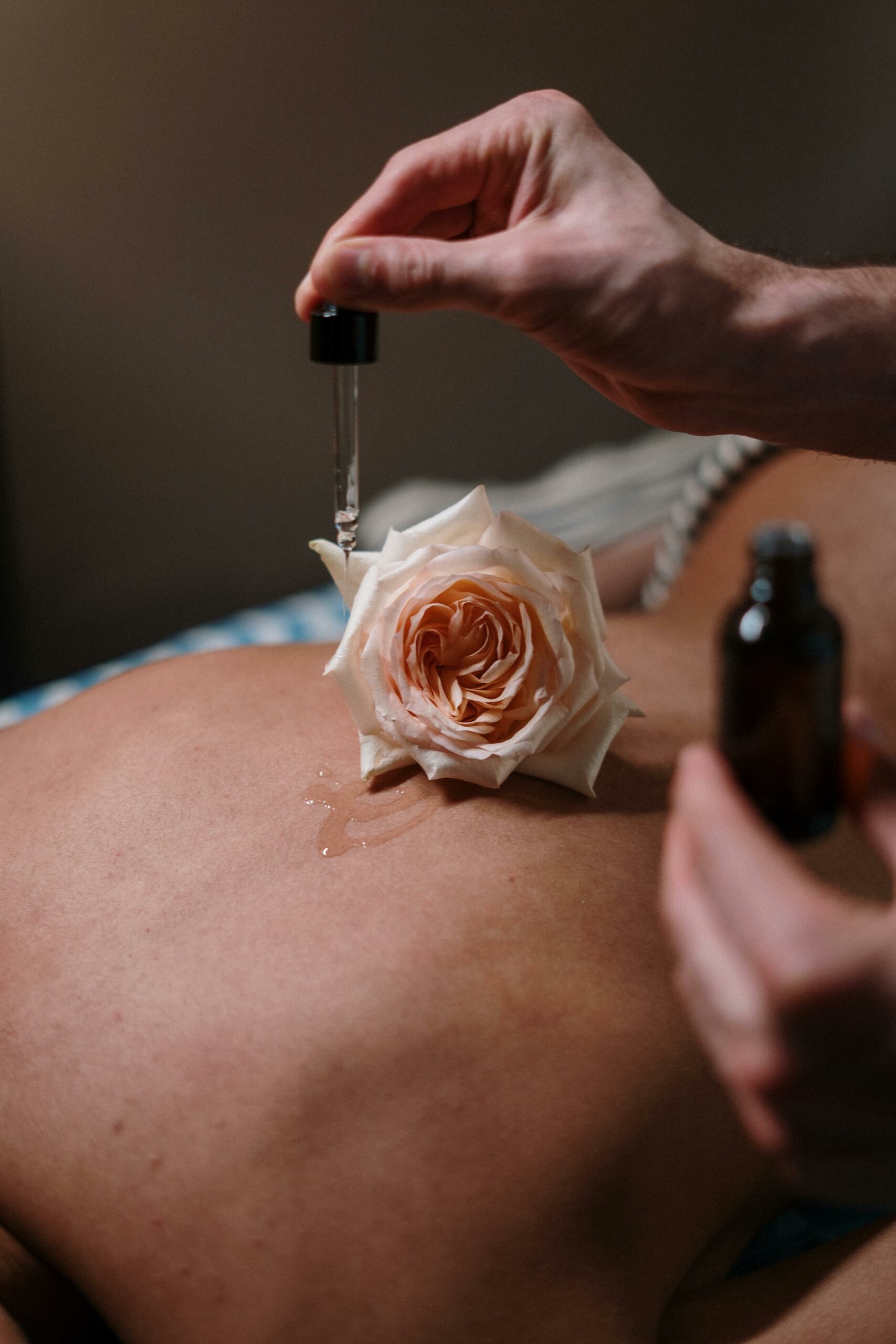 Massage dos et rose